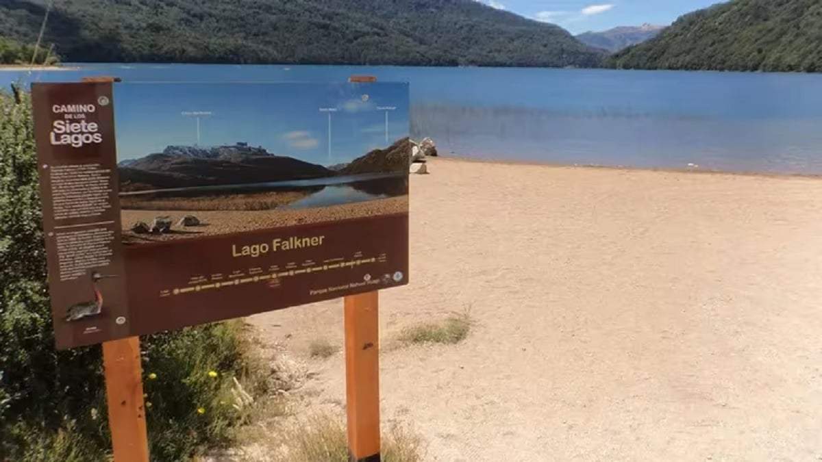 El Lago Falkner está a unos 40 kilómetros de San Martín de los Andes. Fuente: (X)