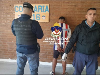 Hirió a una persona para robarle el celular y fue demorado por la policía