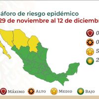Así quedó el semáforo del 29 de noviembre al 12 de diciembre: 5 estados pasan a amarillo
