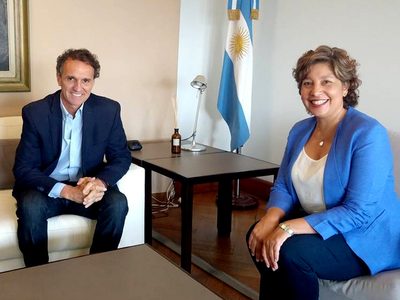 Bariloche: Katopodis y Carreras recorrieron las obras del Colector Costero y la planta depuradora
