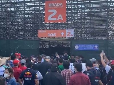 Timan a fanáticos en el Gran Premio de México