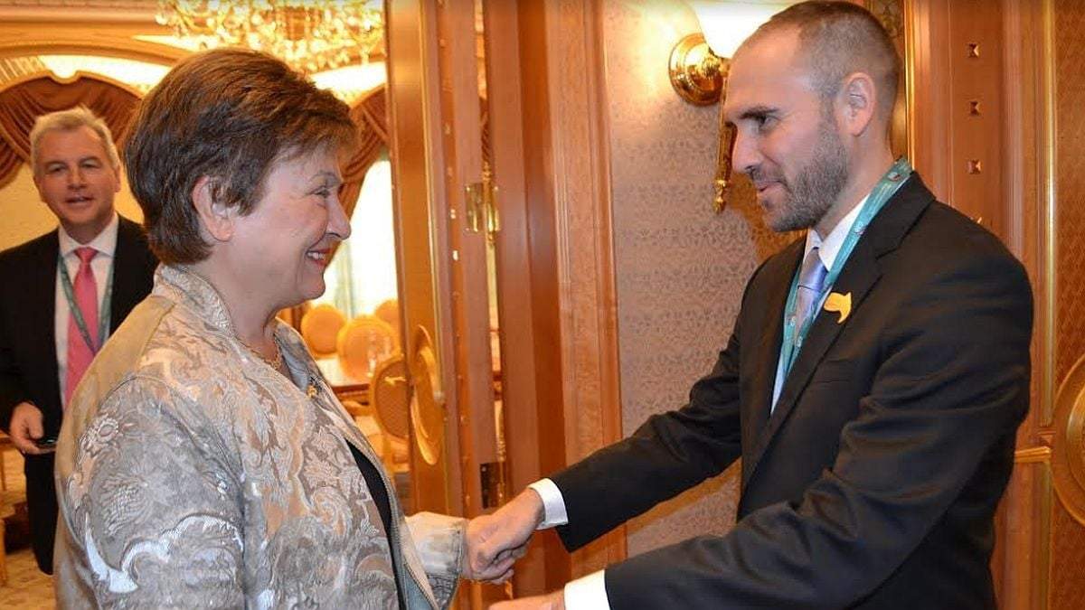 Kristalina Georgieva y Martín Guzmán. Fuente: (Twitter)