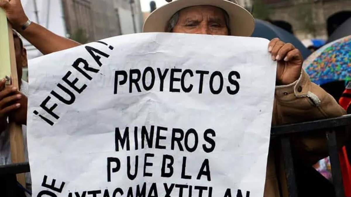 Protesta contra la minería en Ixtacamaxtitlán