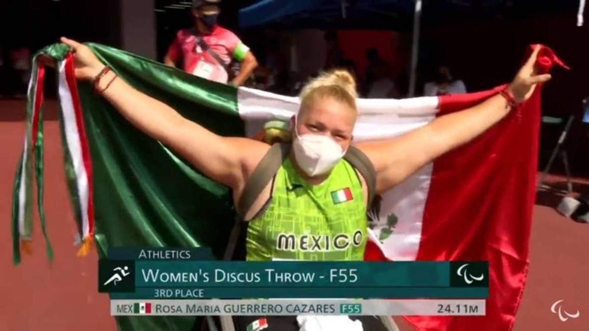 Rosa María Guerrero obtuvo medalla de bronce en lanzamiento de disco