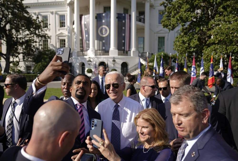 El presidente de Estados Unidos habla en el Jardín Sur de la Casa Blanca el martes 13 de septiembre de 2022