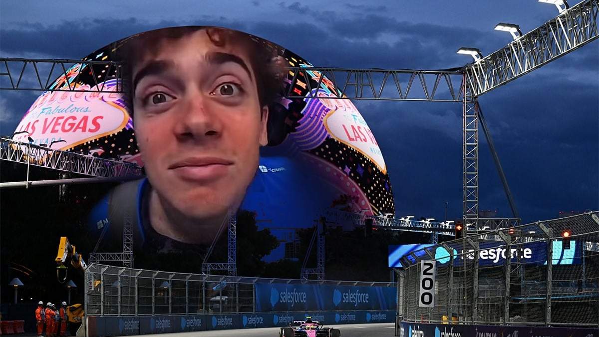 Franco Colapinto en la Esfera de Las Vegas
