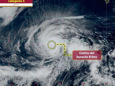 Kristy se fortalece a huracán de categoría 5 en el Pacífico