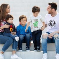 Puro amor: Antonella Roccuzzo y Messi le dieron una enorme felicidad a Thiago, Mateo y Ciro