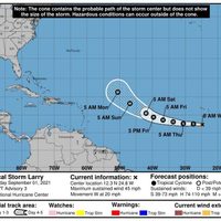 "Larry" se convierte en huracán categoría 1