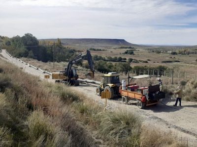 Zapala avanza con la obra de ampliación de gas