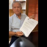 Andrés Granier presume su registro como candidato del PRI a la alcaldía de Tabasco