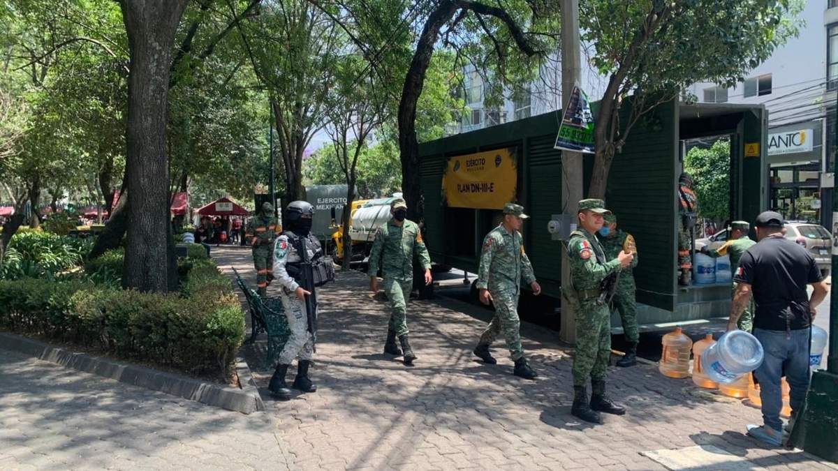 Militares atienden crisis por agua contaminada en Benito Juárez