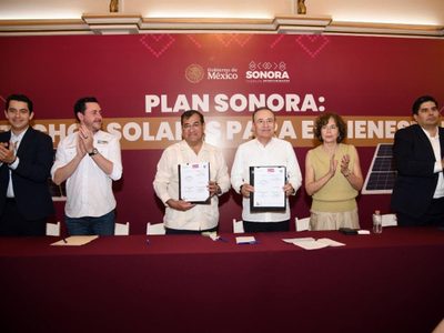 Con Techos Solares, Durazo y Sheinbaum reducen gasto eléctrico en familias sonorenses