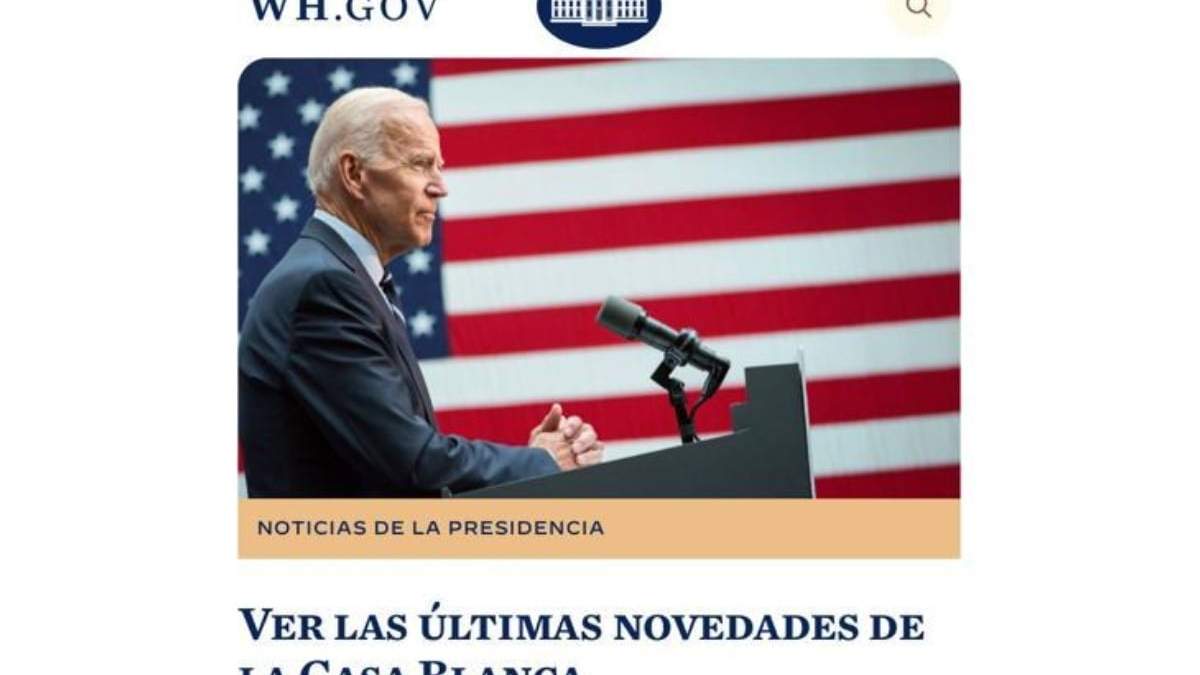 Sitio web en español de la Casa Blanca