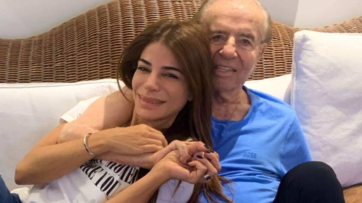 Carlos Saúl y Zulemita Menem. Fuente: (Twitter)