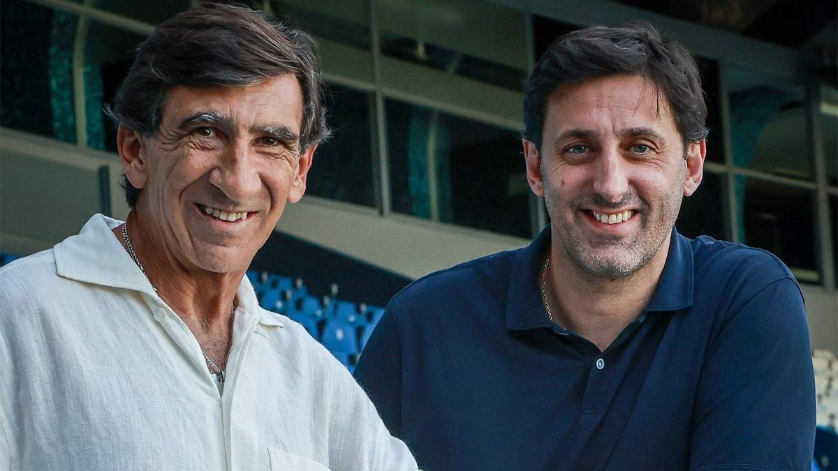 Gustavo Costas y Diego Milito.