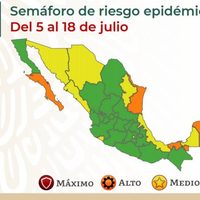 Así quedó el semáforo del 5 al 18 de julio; revisarán la metodología