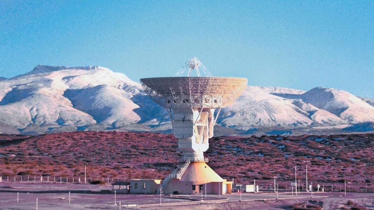 Estación espacial China en Neuquén. Fuente: (Twitter)