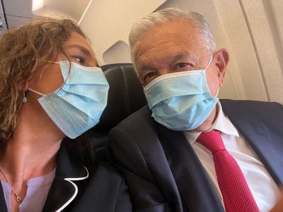 AMLO y Beatriz Gutiérrez Müller vuelan a Washington: "Acompaño a mi presidente"