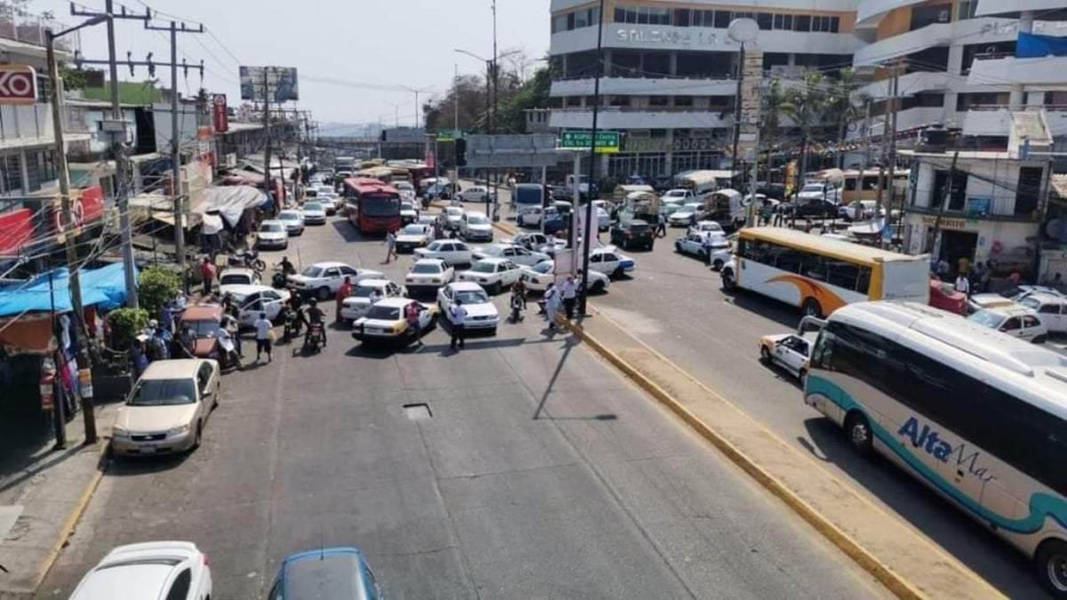 Uno de los bloqueos en Acapulco