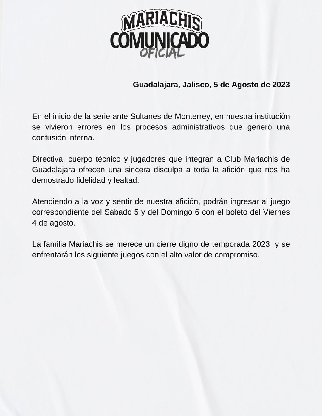 comunicado