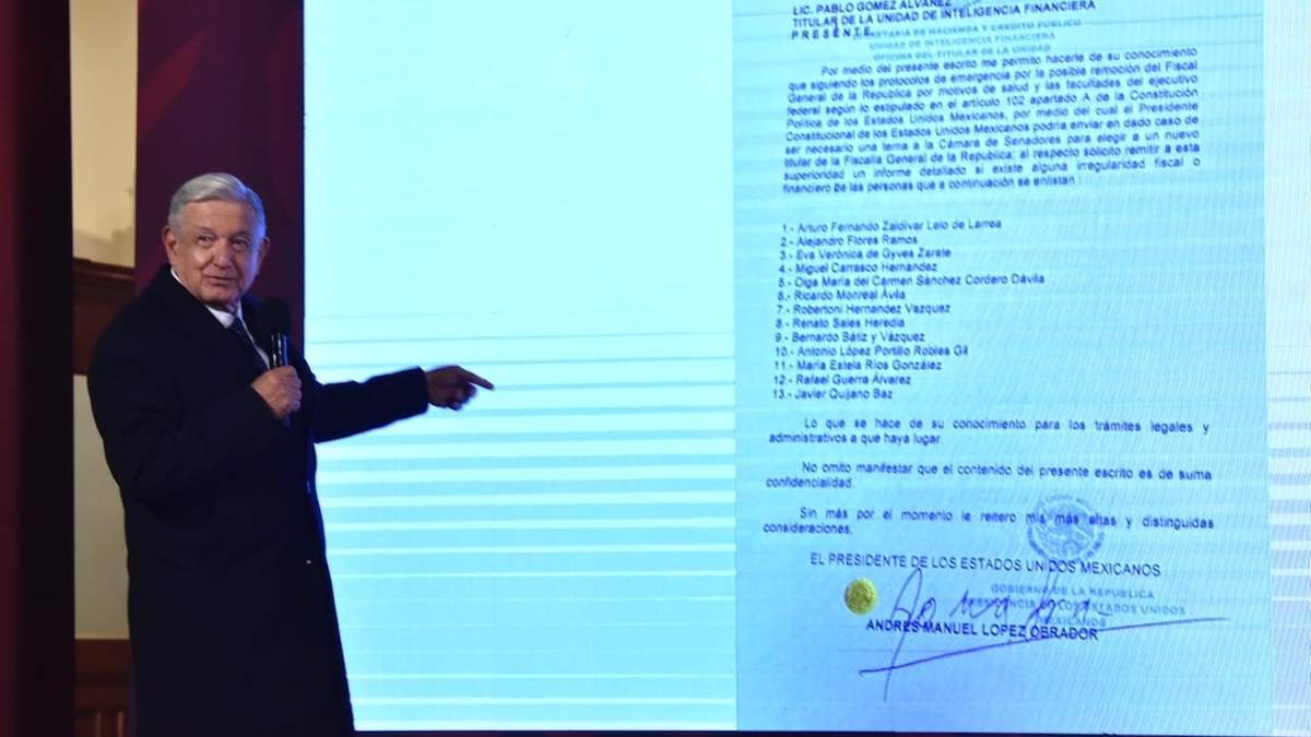 El presidente López Obrador mostró el documento que circuló en redes