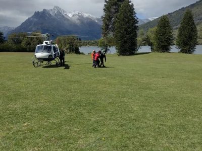 Terminó con éxito el rescate de dos andinistas extraviados en el volcán Lanín
