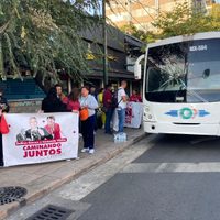 Arriban en autobuses a la CDMX para la "Marcha por la Transformación"