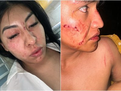 Ebrio y su familia dan golpiza a un matrimonio y a su hija de tres años tras choque vial (Video)