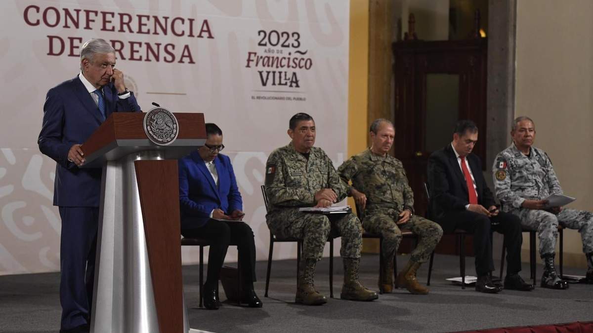 El presidente durante la conferencia matutina de este martes