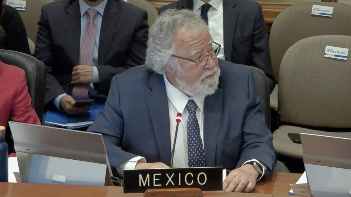 Alejandro Encinas en la reunión extraordinaria del Consejo Permanente de la OEA