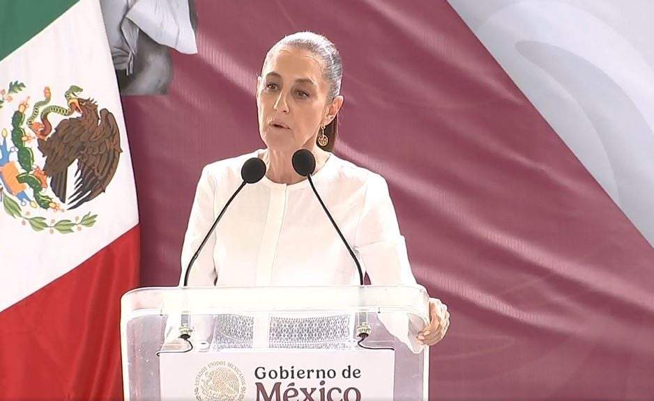 Claudia Sheinbaum pronuncia su discurso en discurso en Tlaxcala