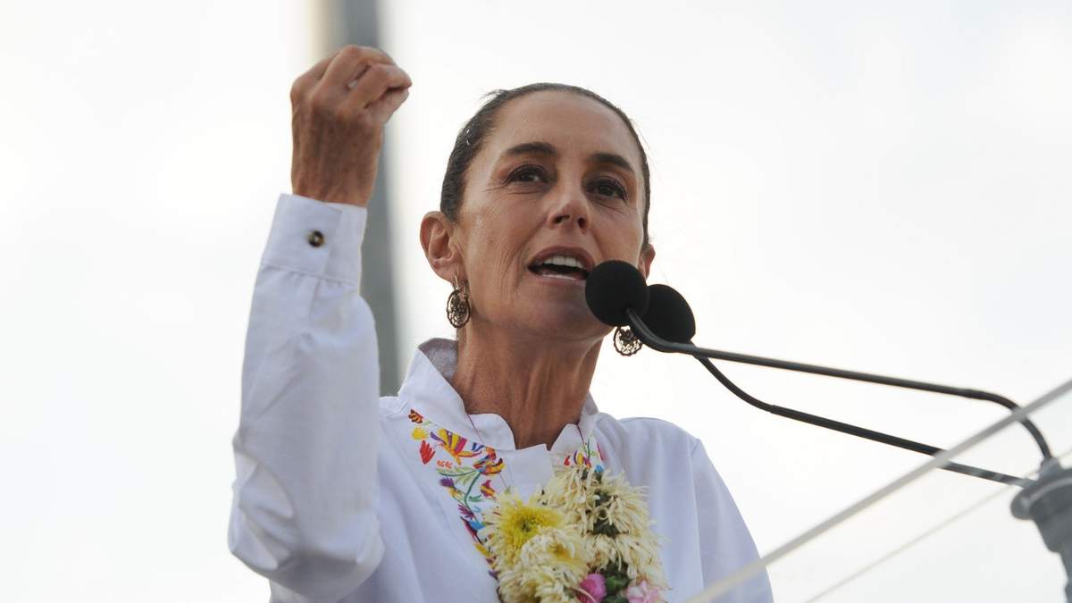 Claudia Sheinbaum en su mitin en Lerma