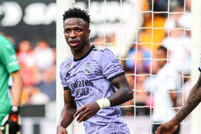 Vinicius Junior, jugador del Real Madrid en Mestalla