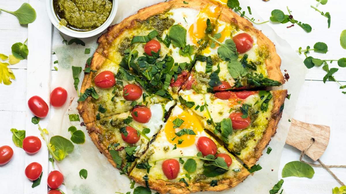 Pizza de garbanzos. Fuente: (Instagram).