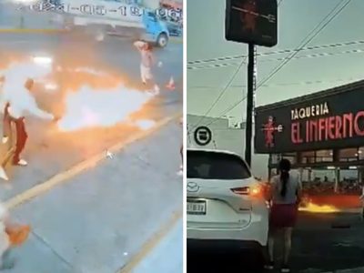 Tragafuegos incendia a mariachis durante una riña frente a taquería "El Infierno" de Morelia (Video)