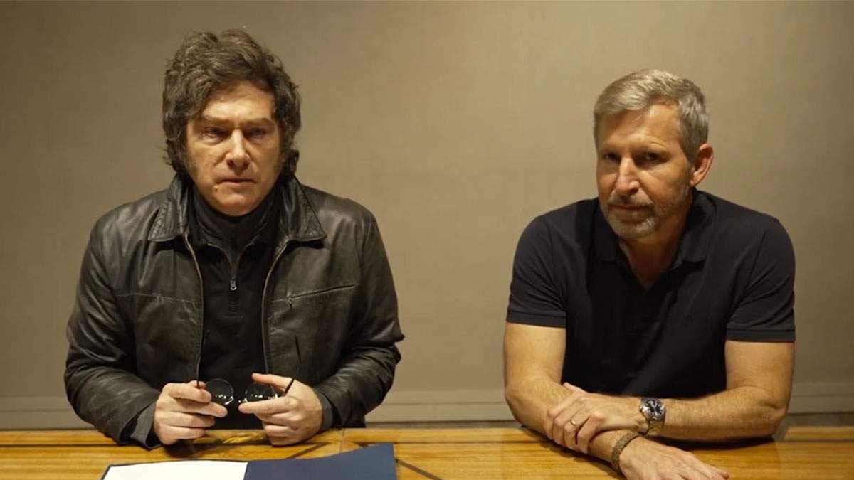 Javier Milei y el gobernador de Entre Ríos, Rogelio Frigerio.