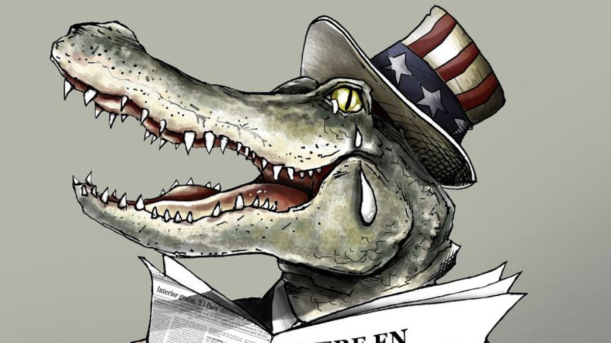Vista previa del cartón "La doble moral", de José Antonio Rodríguez
