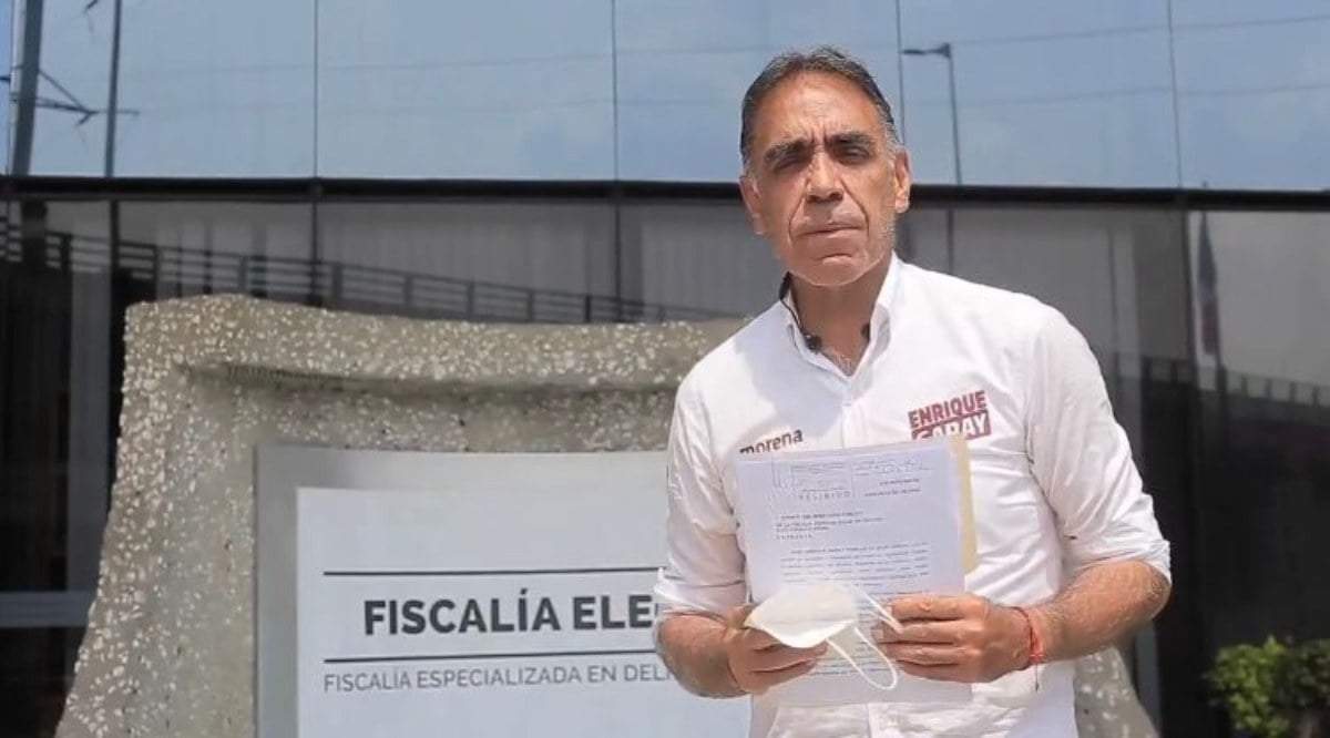 El candidato de Morena, PT y Nueva Alianza a la alcaldía de Huixquilucan, Estado de México, Enrique Garay