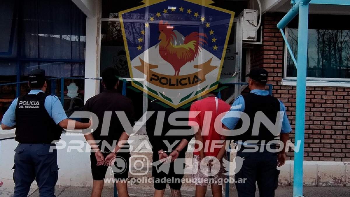 Los tres jóvenes detenidos estaban hospedándose en un camping. Fuente: (Policía Neuquén)