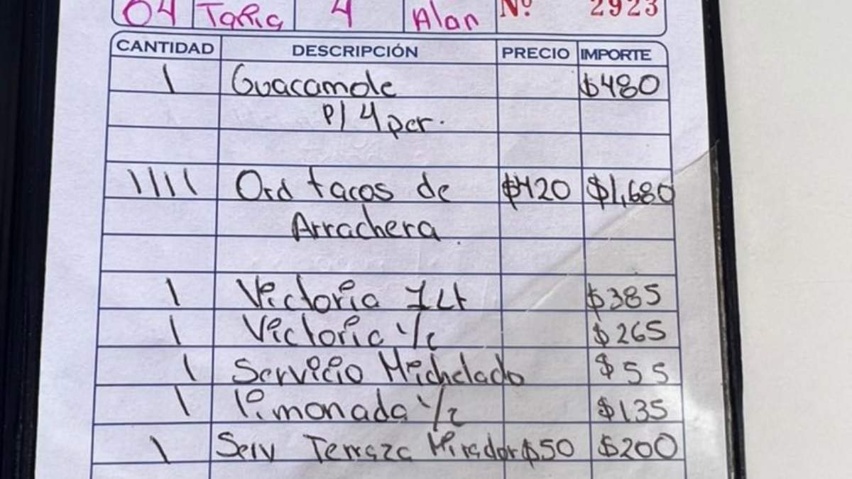 La nota de consumo por 4 mil 415 pesos
