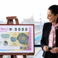 Presentan billete del sorteo para conmemorar 500 años de la Resistencia Indígena México-Tenochtitlán