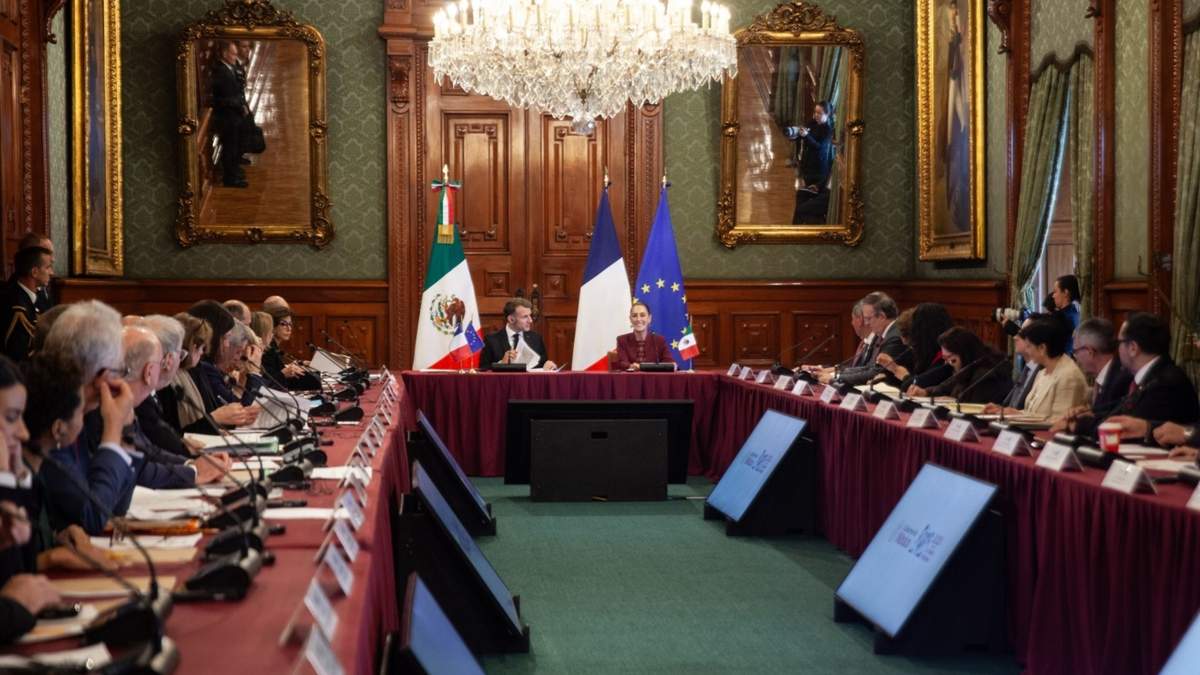 La firma de convenios entre los presidentes de México y Francia