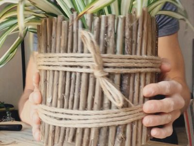 Con solo ramas secas: así podés decorar tus macetas de la forma más original y rústica