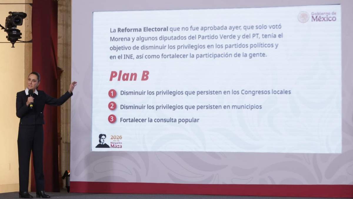 Sheinbaum presenta Plan B en la mañanera