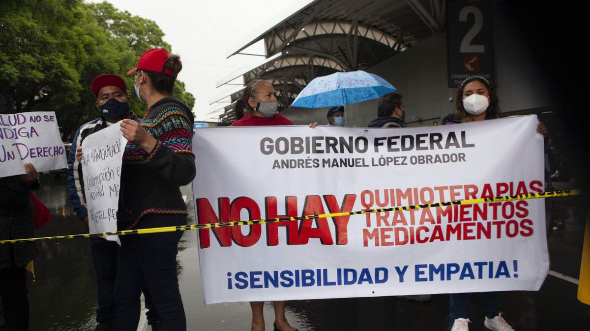 Protesta por falta de medicamentos
