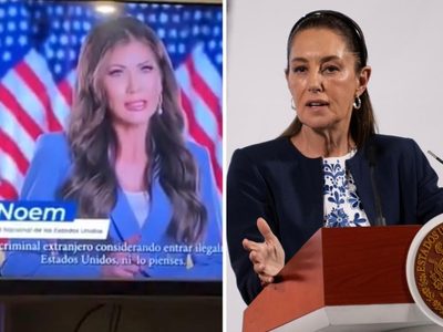 Sheinbaum rechaza los spots antiinmigrantes de Kristi Noem y anuncia reforma para prohibirlos