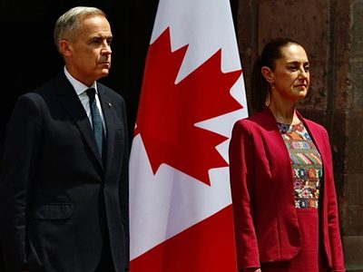 Sheinbaum se reúne con Carney para hablar de comercio antes de revisar el T-MEC