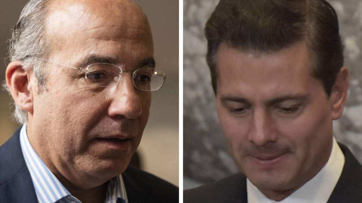 Los expresidentes Felipe Calderón Hinojosa y Enrique Peña Nieto