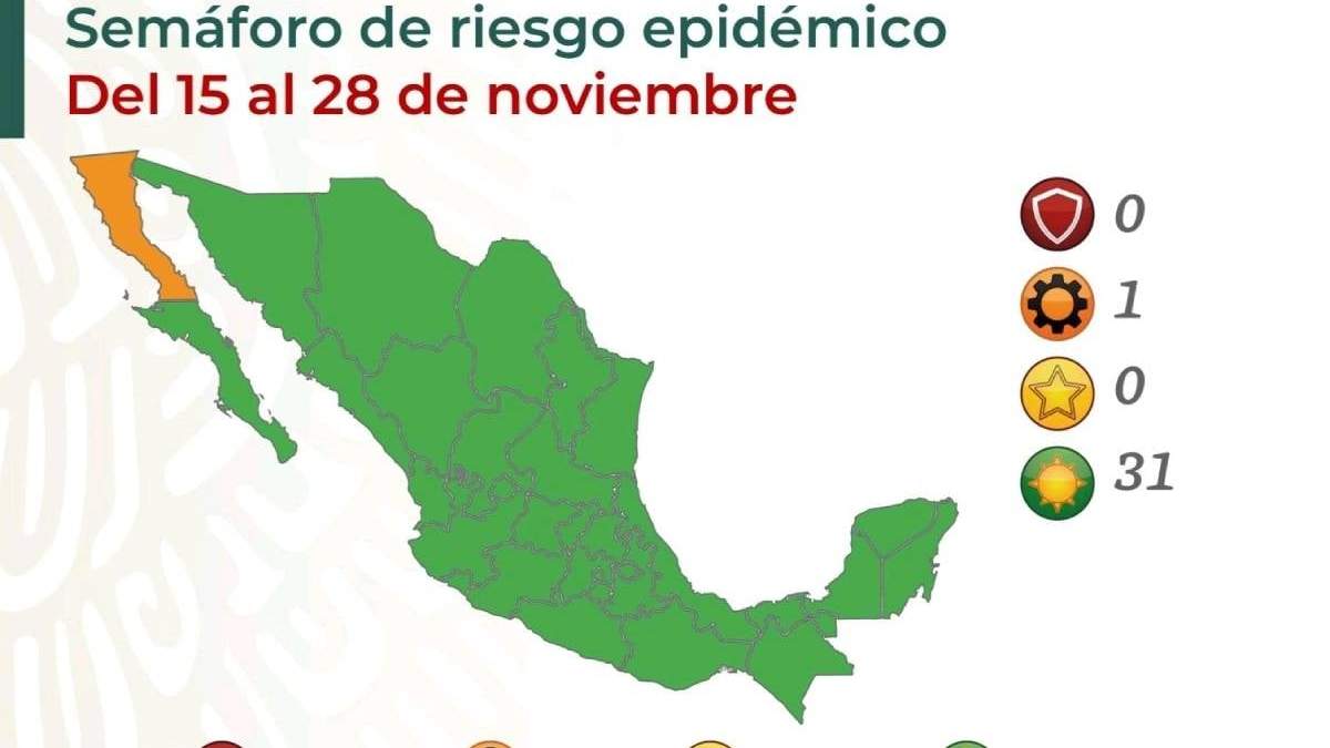 Solo Baja California está en riesgo alto